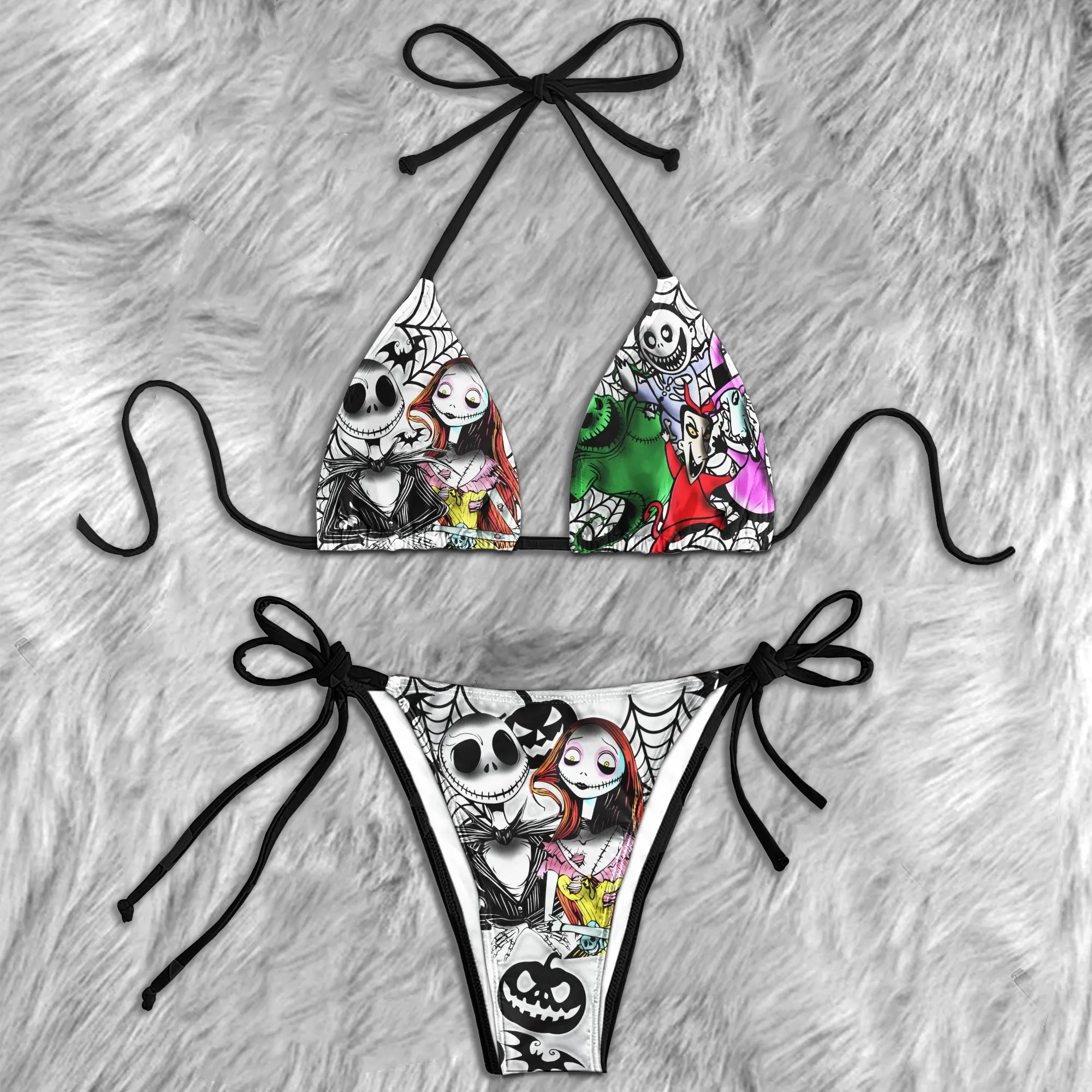 Art Movie Theme Micro Triangle Bikini Swimsuit