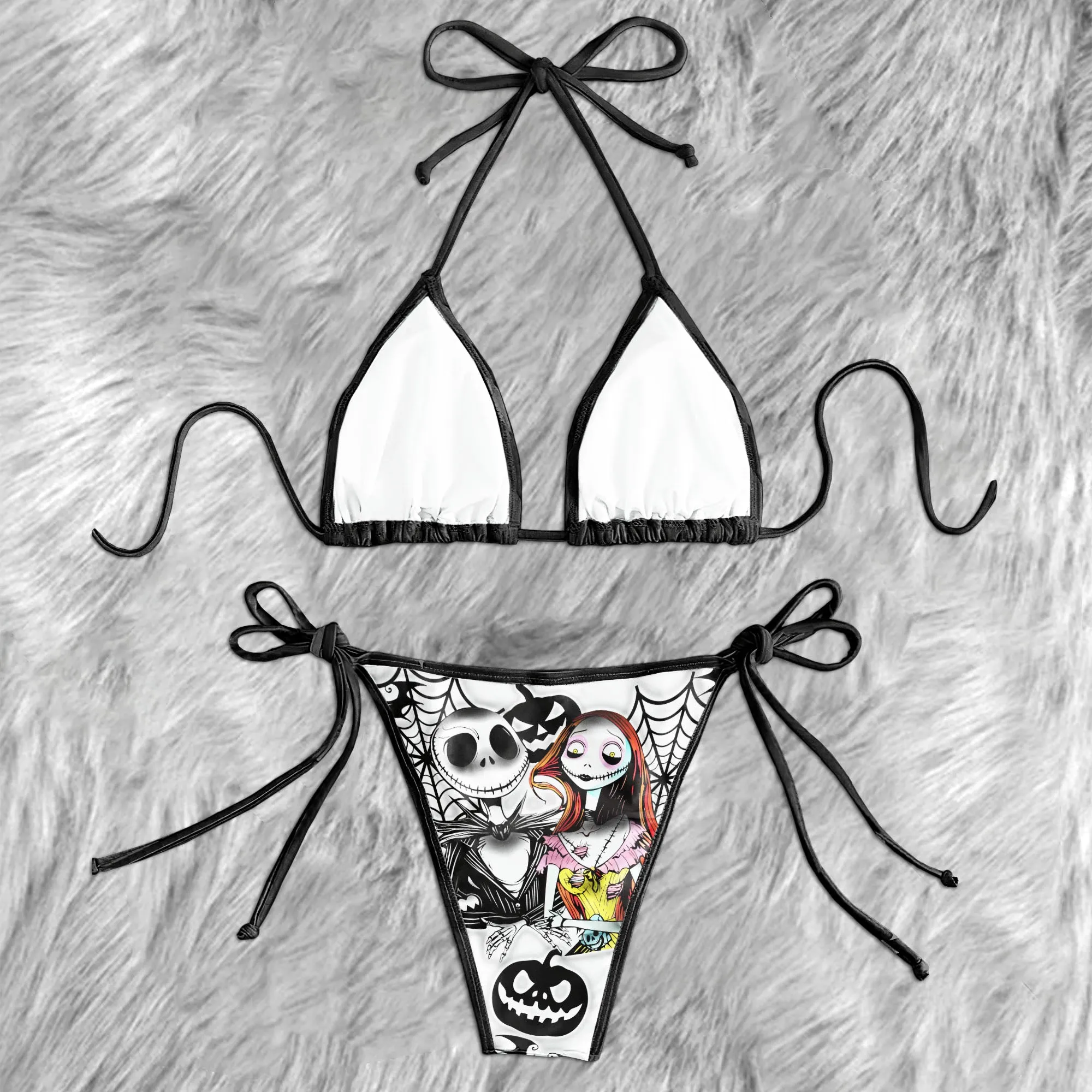 Art Movie Theme Micro Triangle Bikini Swimsuit