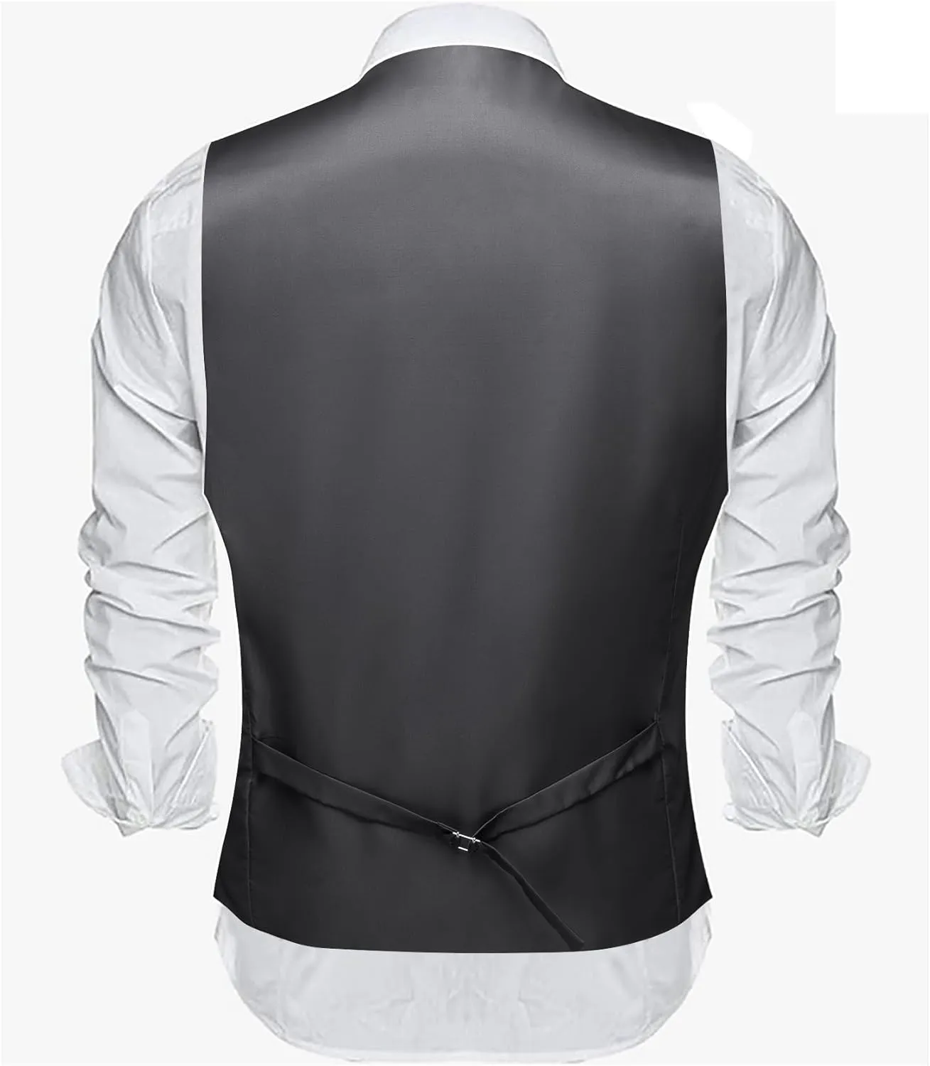 Barry.Wang Mens Plaid Suit Waistcoat Wool Blend Tailored Collar/V-neck 3 Pocket Check Vest Formal/Leisure