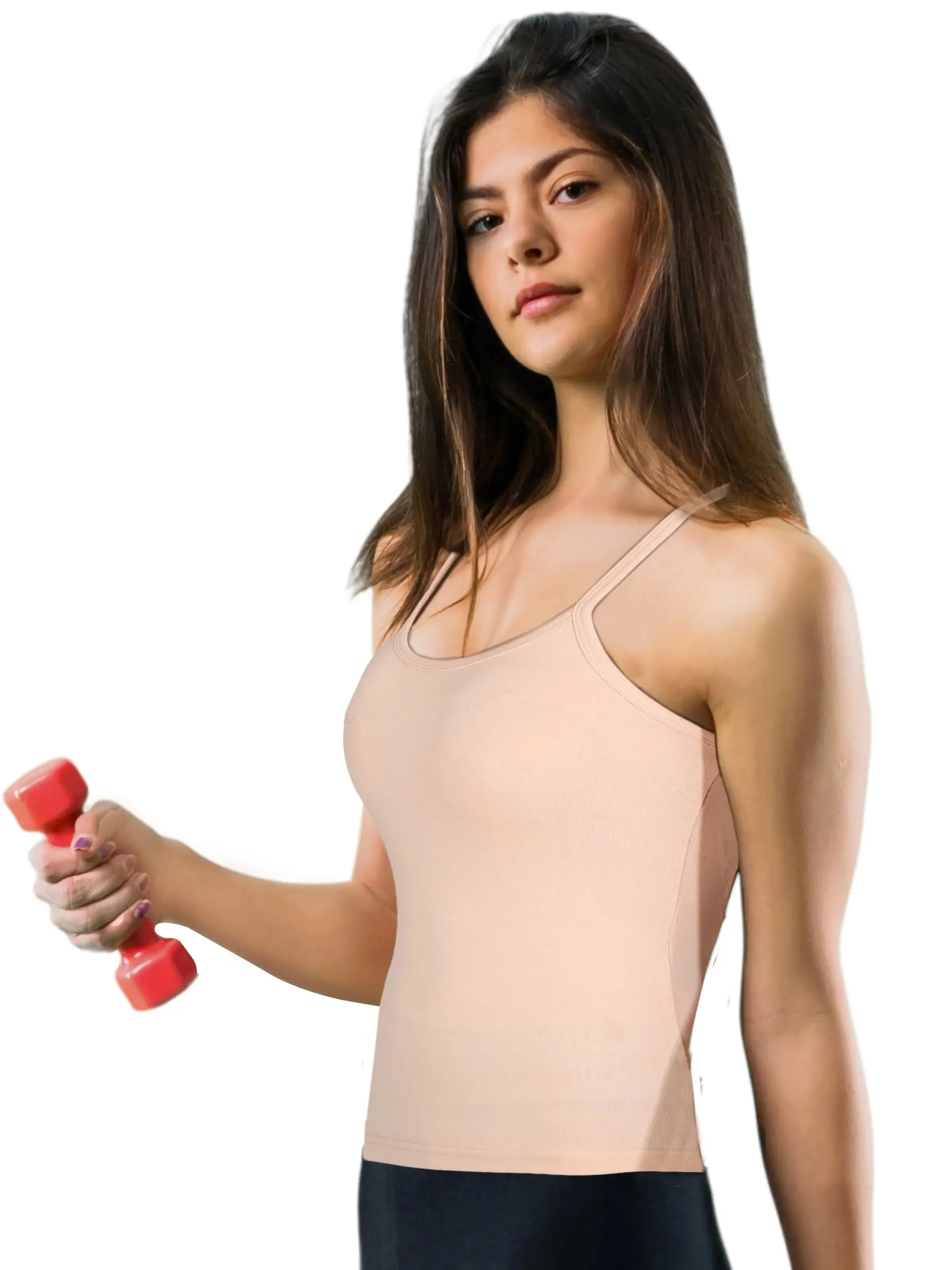D'chica Skin & Skin Basic Cotton Camisole for Girl Ð Pack of 2, Soft, Sleeveless, Lightweight, and Perfect for Everyday Wear
