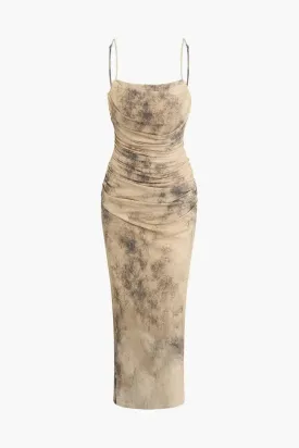 Jade – Ruched tie-dye – Midi dress
