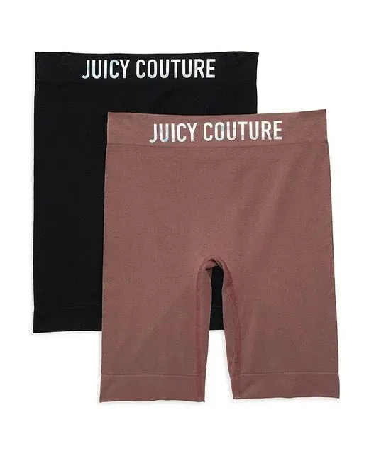 JUICY COUTURE Women's Seamless Shaping Bike Shorts 2 pack