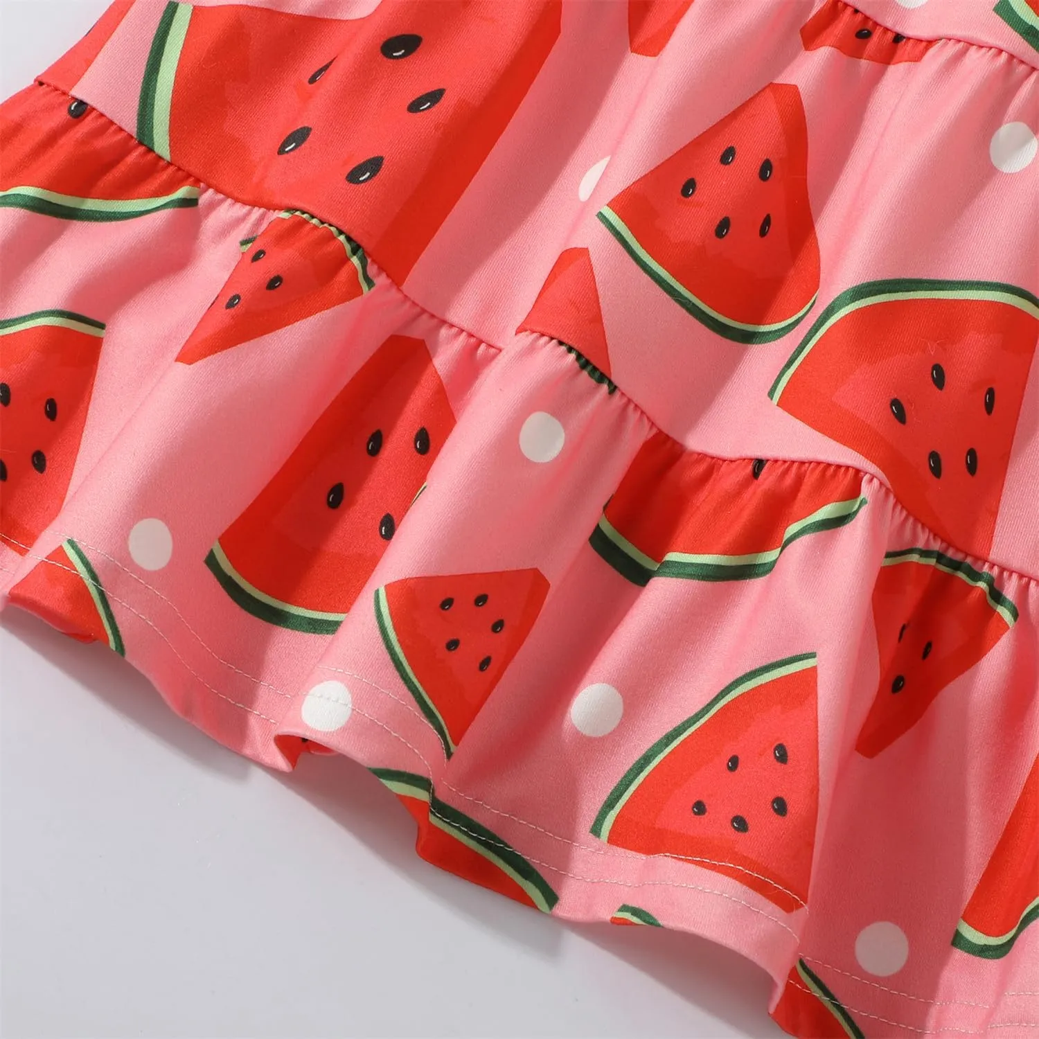 Little Girls Summer Dress - Flutter Sleeve Swing Tiered Sundress Toddler Smocked Dresses Kids Casual Outfits 2T-7T