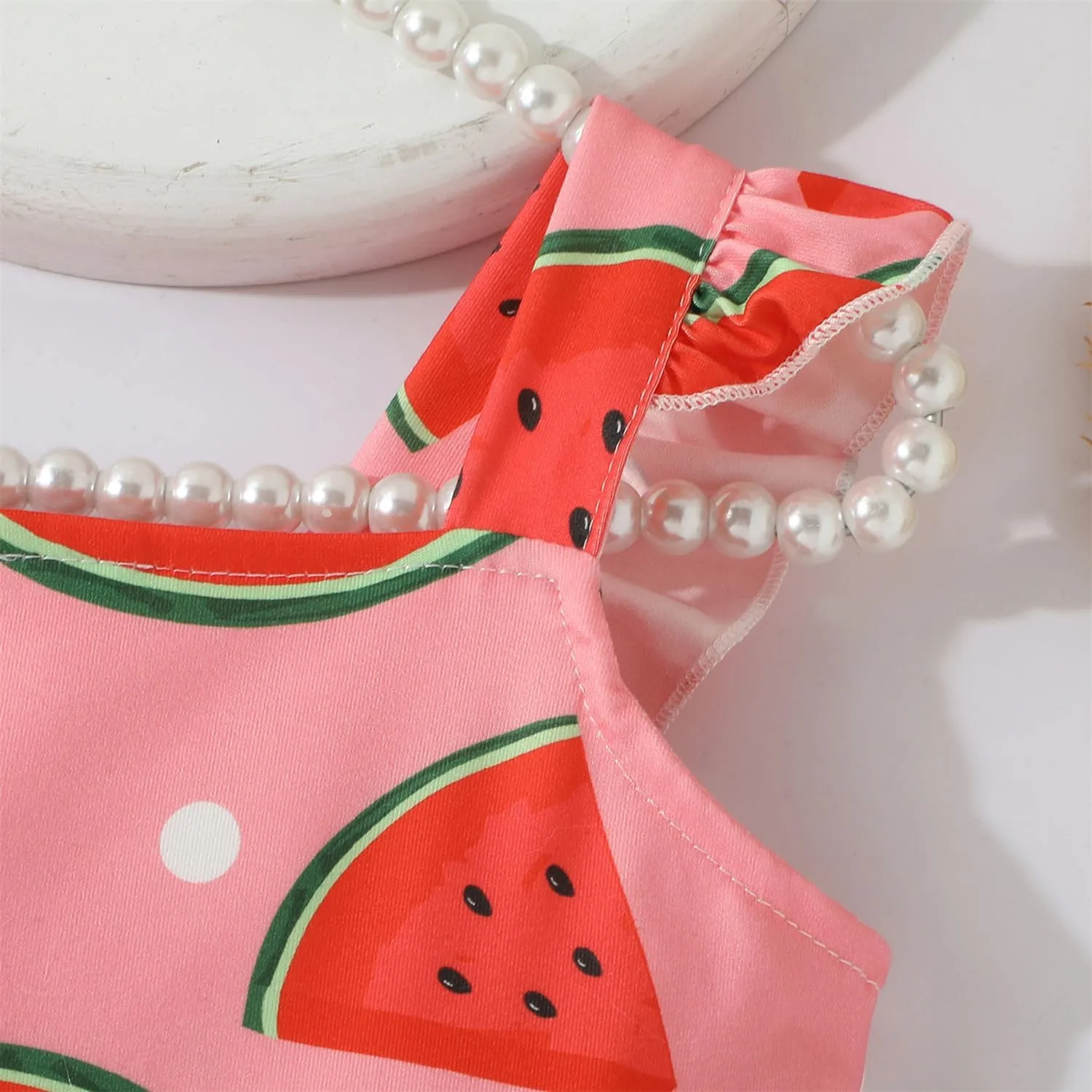 Little Girls Summer Dress - Flutter Sleeve Swing Tiered Sundress Toddler Smocked Dresses Kids Casual Outfits 2T-7T