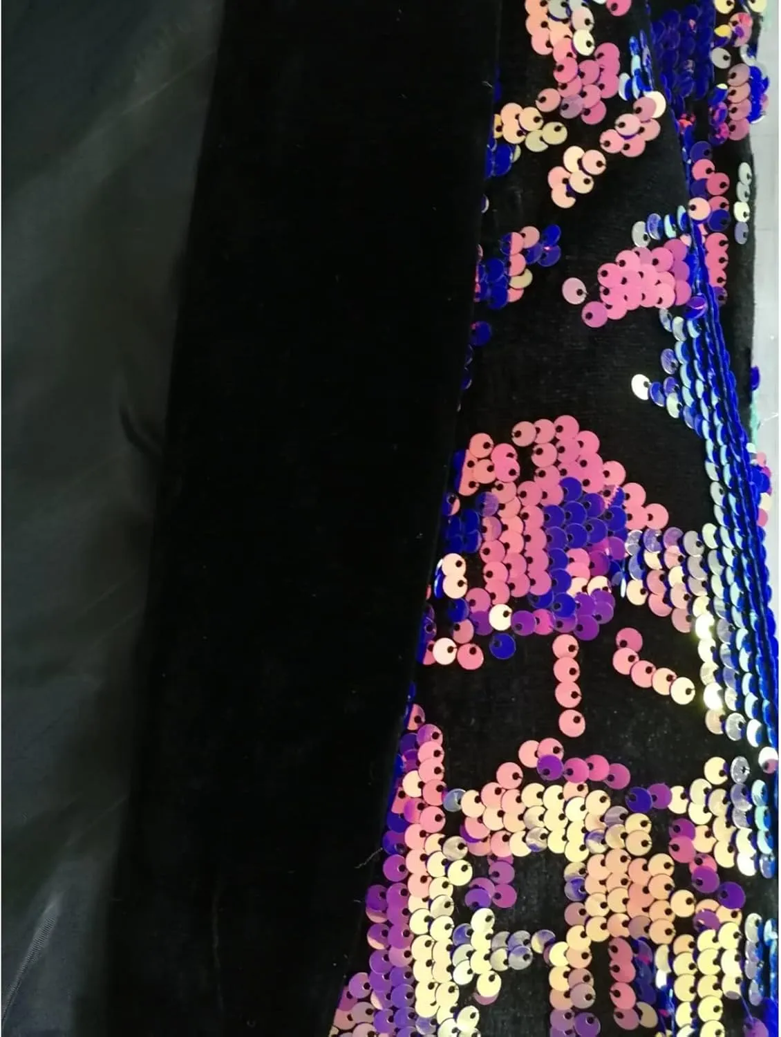 Men's Purple Sequin Blazer Jacket,Velvet Shawl Collar Slim Fit Tuxedo for Weddings, Galas & Evening Events