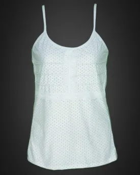 Polka Dotted Cotton Camisole For Women - Color White - MA-6