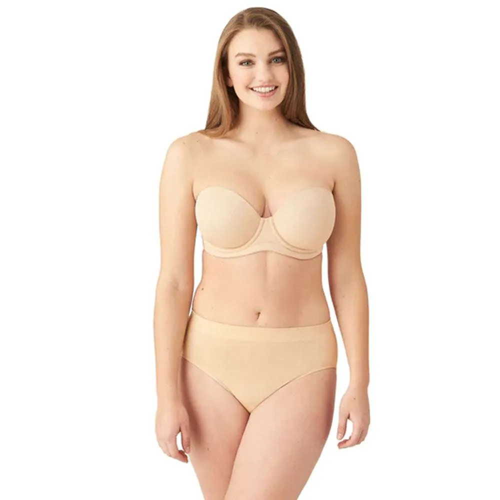 Red Carpet Padded Wired Half Cup Low Coverage Strapless Bra - Beige