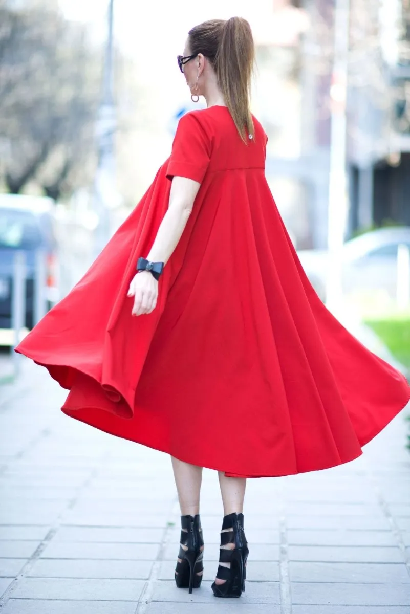 Red Summer Maxi Dress KOSARA