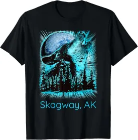 Skagway Alaska Howling Wolf Moon Forest Nature Lover T-Shirt