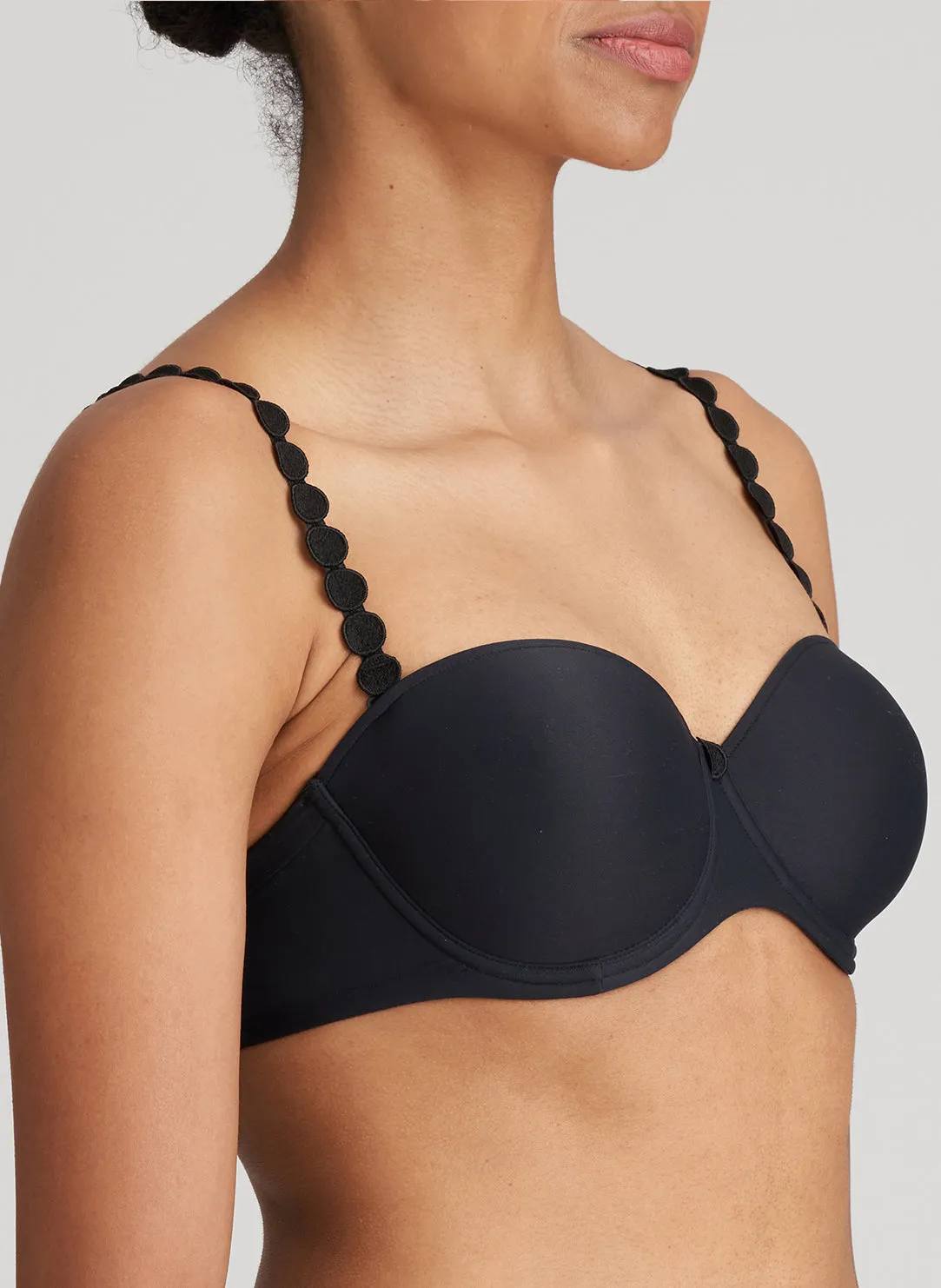 Tom Charcoal Padded Bra Strapless