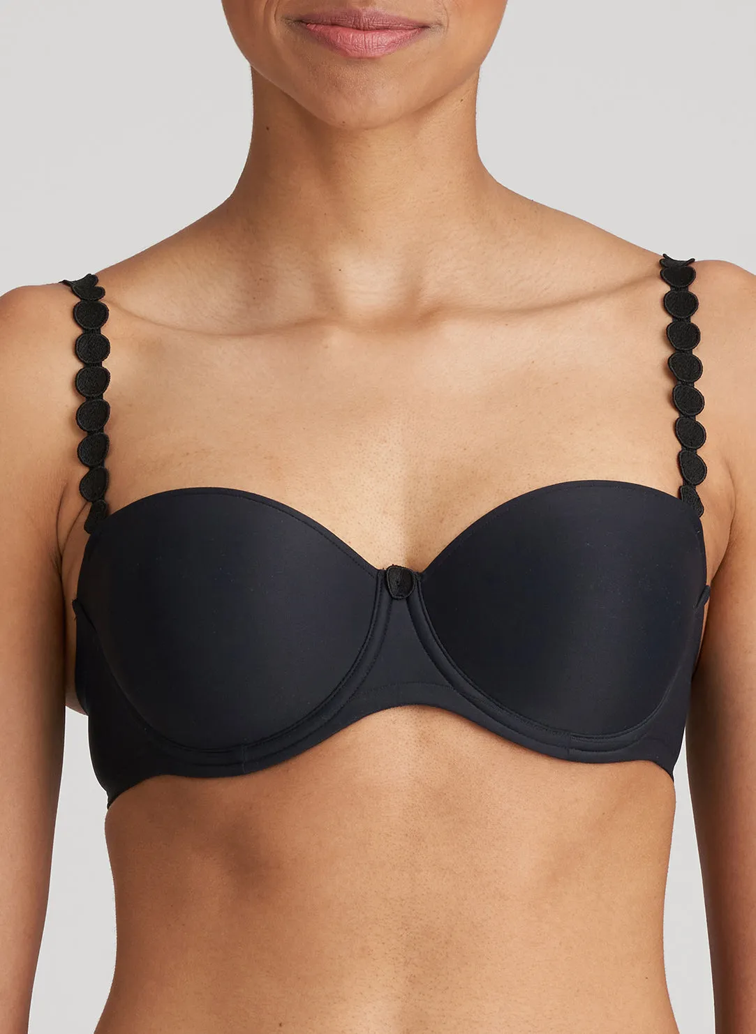 Tom Charcoal Padded Bra Strapless