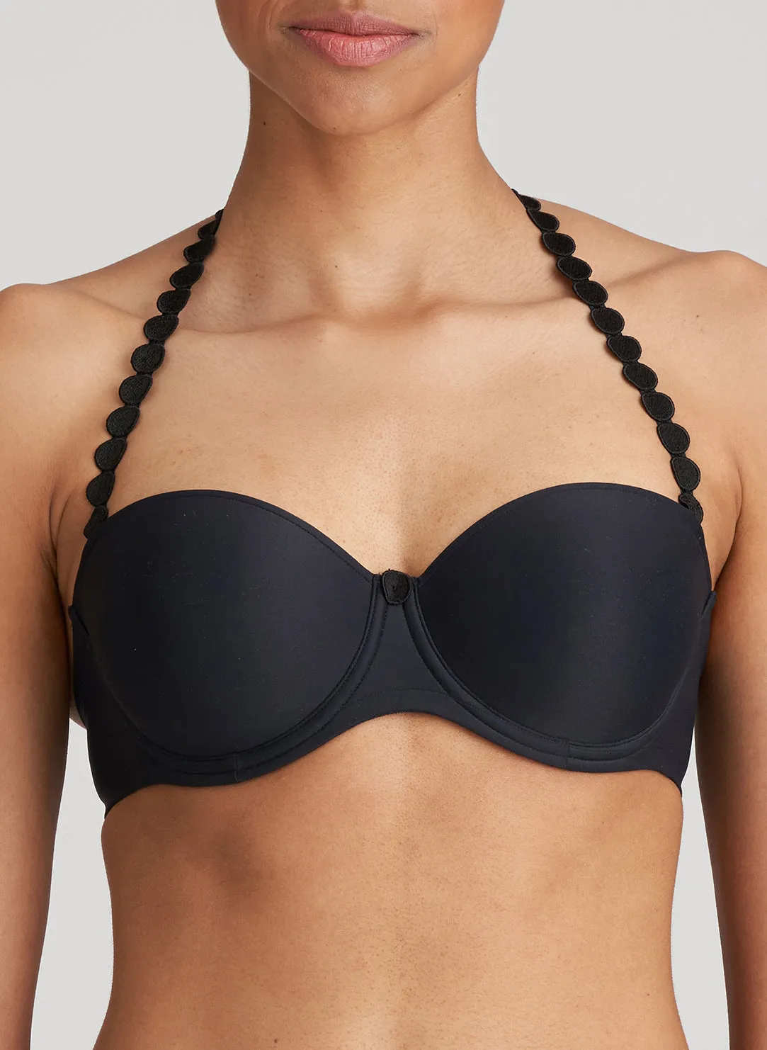 Tom Charcoal Padded Bra Strapless