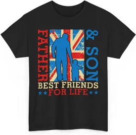 UK Father and Son Best Friends Forever Funny Father's Day Unisex Tee, Dad Shirt, Gift for Him, Best Dad Ever, Daddy T-Shirt