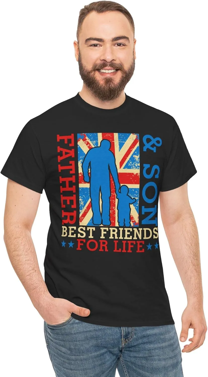 UK Father and Son Best Friends Forever Funny Father's Day Unisex Tee, Dad Shirt, Gift for Him, Best Dad Ever, Daddy T-Shirt