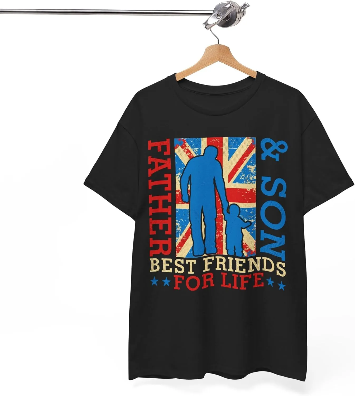 UK Father and Son Best Friends Forever Funny Father's Day Unisex Tee, Dad Shirt, Gift for Him, Best Dad Ever, Daddy T-Shirt