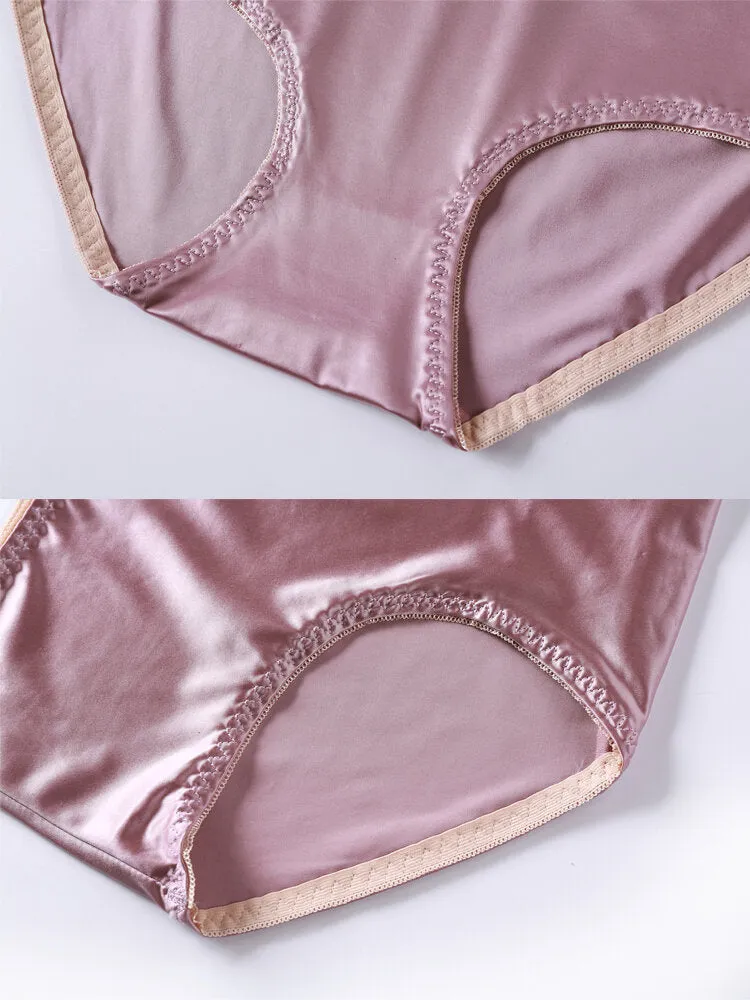 Women High Waisted Seamless Plain Full Hip Soft Comfy Panty
