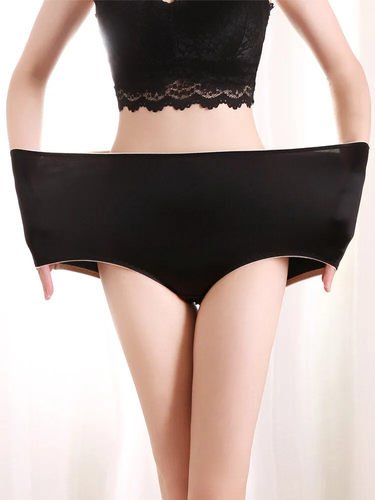 Women High Waisted Seamless Plain Full Hip Soft Comfy Panty