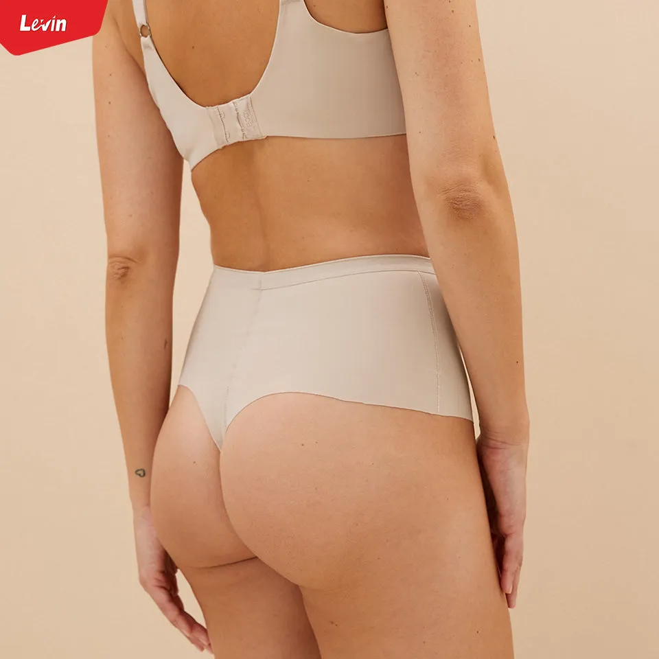 Women’s Solid High Waisted Seamless Thongs
