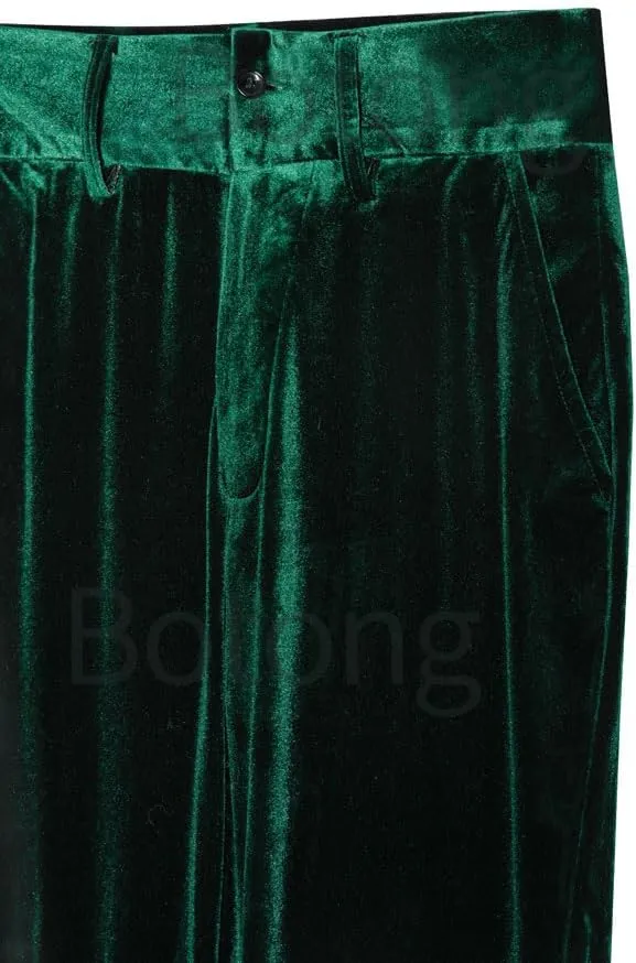 Womens Velvet Pant Suit 2 PC Double Breasted Prom Suit Peak Lapel Office Work Suit Formal Suit