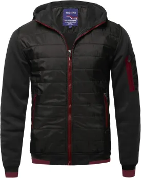 Youstar Men's Casual Basic Quilted Bomber Jacket