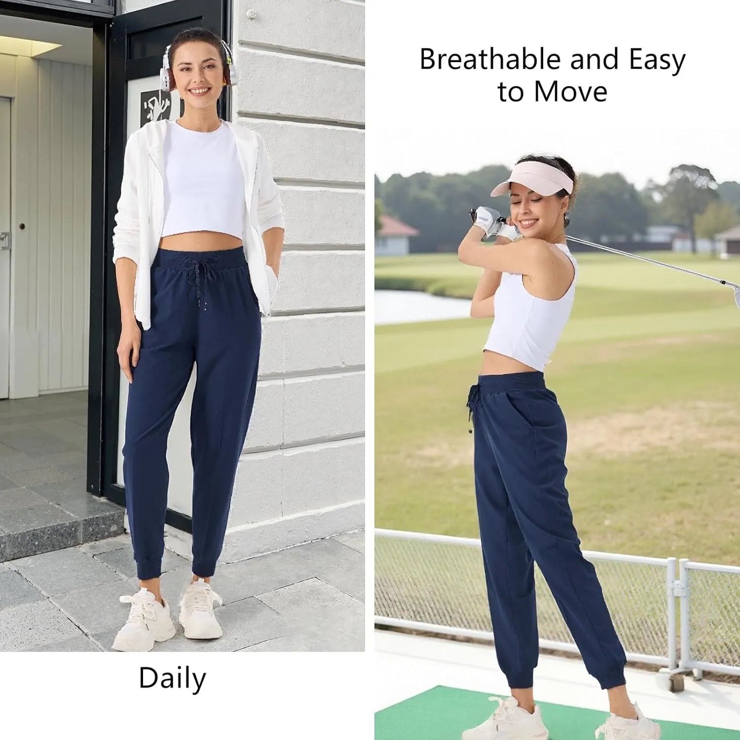 ZENGVEE Women's Cargo Pants Outdoor Athletic Lightweight Women Joggers with Pockets for Workout Casual Gym Pants